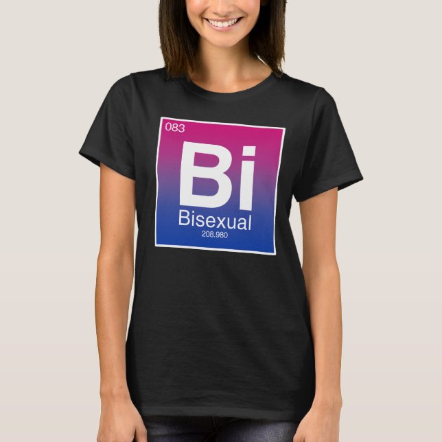 Camiseta Elemento da Tabela Periódica Bissexual (Frente)