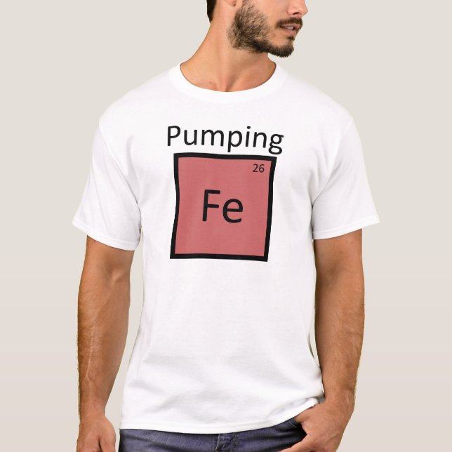 Camiseta Elemento de bombeamento da química da mesa (Frente)