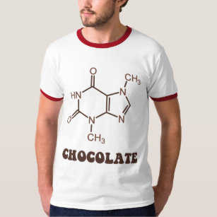 Camiseta Elemento de Chocolate Científico Molécula de teobr