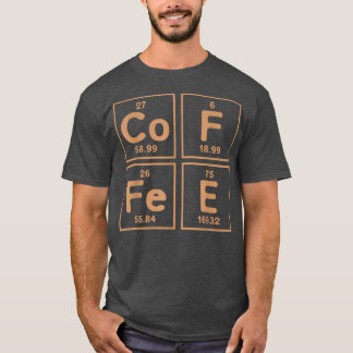 Camiseta Elemento de ciência do café Mesa periódica