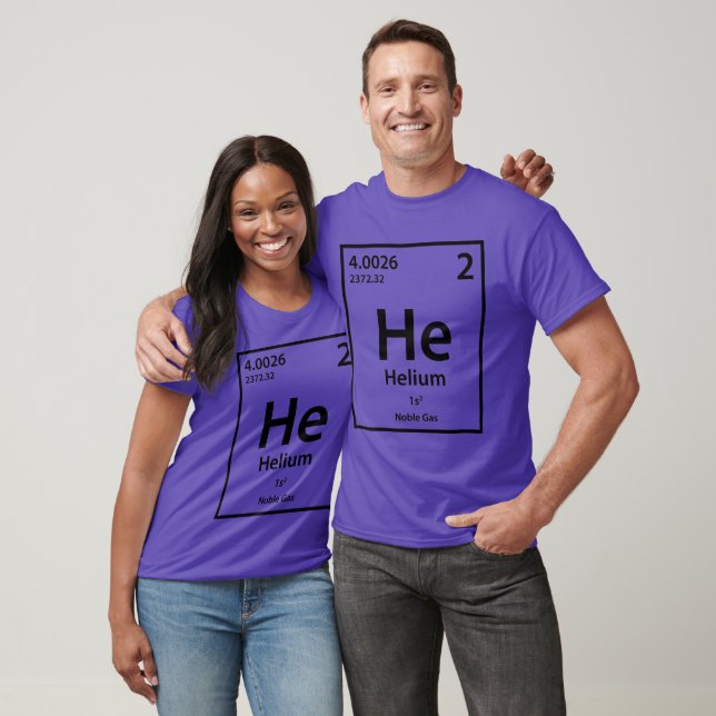 Camiseta Elemento de hélio (preto) (Unissex)
