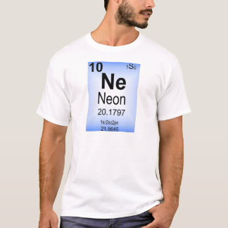 Camiseta Elemento de mesa periódica de néon