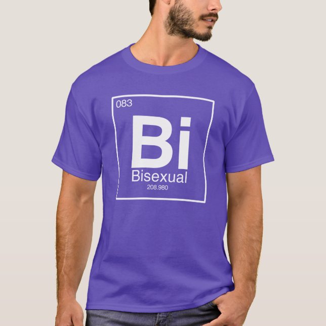 Camiseta Elemento de Mesa Periódico Bissexual (Frente)