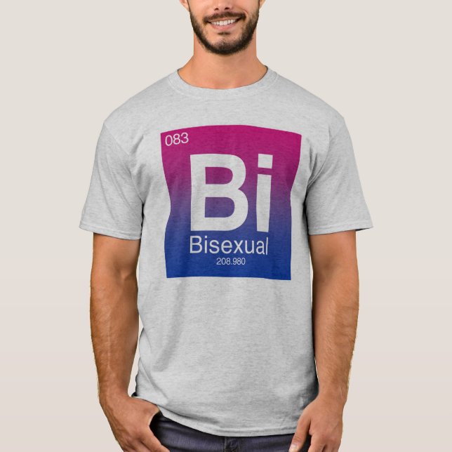 Camiseta Elemento de Mesa Periódico Bissexual (Frente)