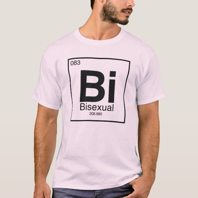 Camiseta Elemento de Mesa Periódico Bissexual (Frente)
