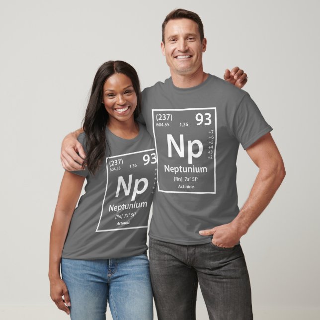 Camiseta Elemento de Netúnio (branco) (Unissex)