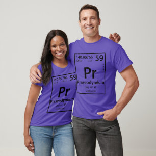 Camiseta Elemento de Praseodímio (preto)