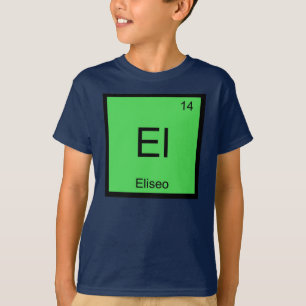 Camiseta Elemento de Química de Nome Eliseo Mesa periódica