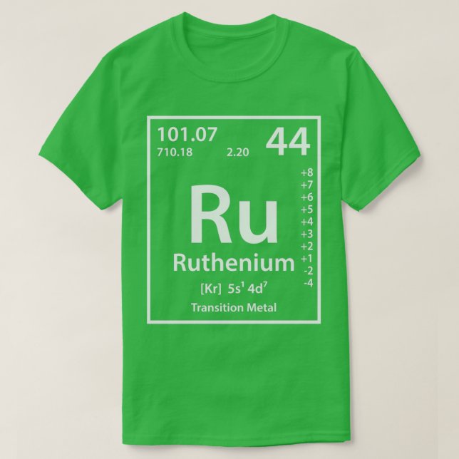 Camiseta Elemento de Rutênio (Frente do Design)