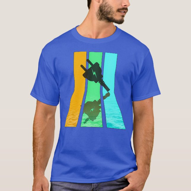 Camiseta Elemento elétrico do estilo de imagem retrorreflec (Frente)