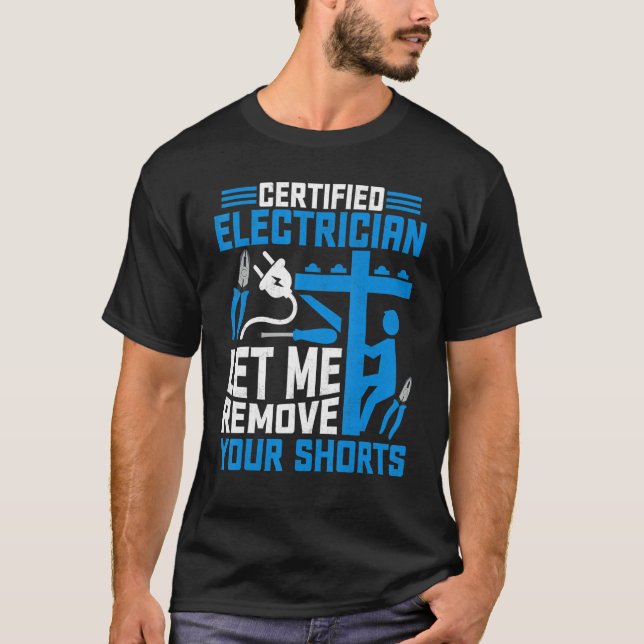 Camiseta Elemento Eletrônico Certificado Deixe-me remover s (Frente)
