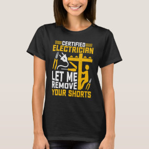 Camiseta Elemento eletrônico certificado Deixe-me remover s
