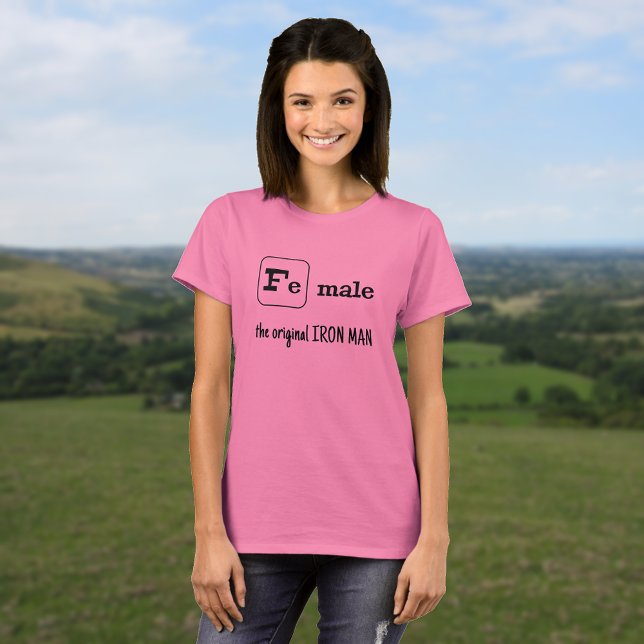 Camiseta Elemento esportivo de ferro Fe macho (Criador carregado)