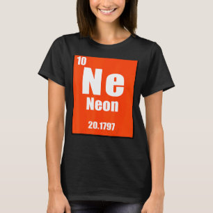 Camiseta Elemento Neon Da Química Mesa Periódica Para S