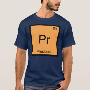 Camiseta Elemento Químico do Nome do precioso Mesa periódic