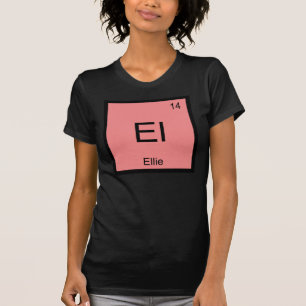 Camiseta Elemento Químico do Nome Ellie Mesa periódica