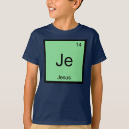 Camiseta Elemento Químico do Nome Jesus Mesa periódica