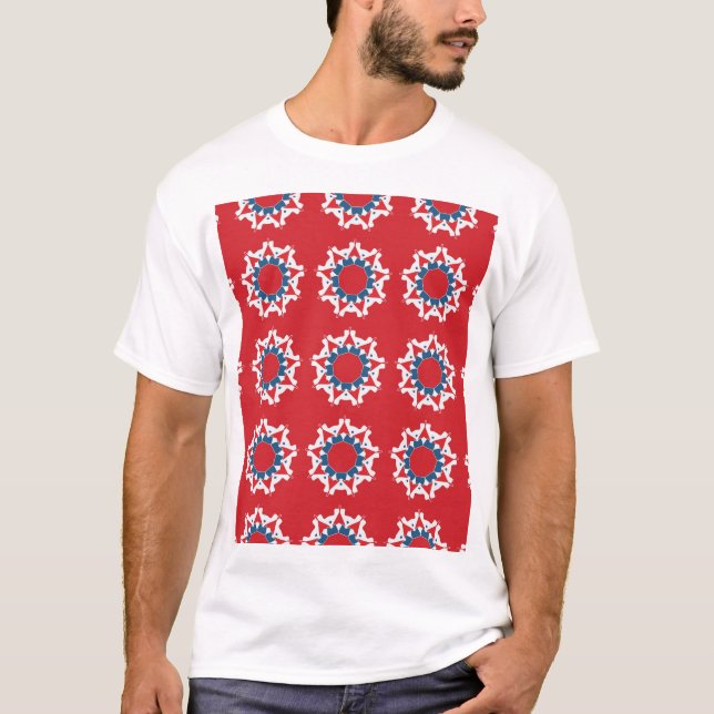 Camiseta Elemento redondo decorativo sem padrão visual (Frente)
