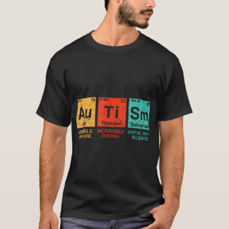 Camiseta Elementos Autismo Homens de Consciência Periódica