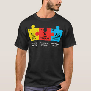 Camiseta Elementos Autismo Sensibilização Periódica da M