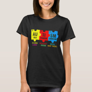 Camiseta Elementos Autismo Sensibilização Periódica da Mesa