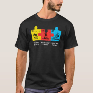 Camiseta Elementos Autismo Sensibilização Periódica da Mesa