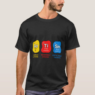 Camiseta Elementos da tabela periódica da ciência de consci