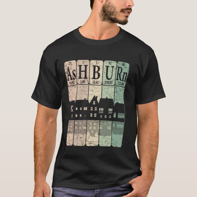 Camiseta Elementos da Tabela Periódica de Ashburn Ashburn V (Frente)