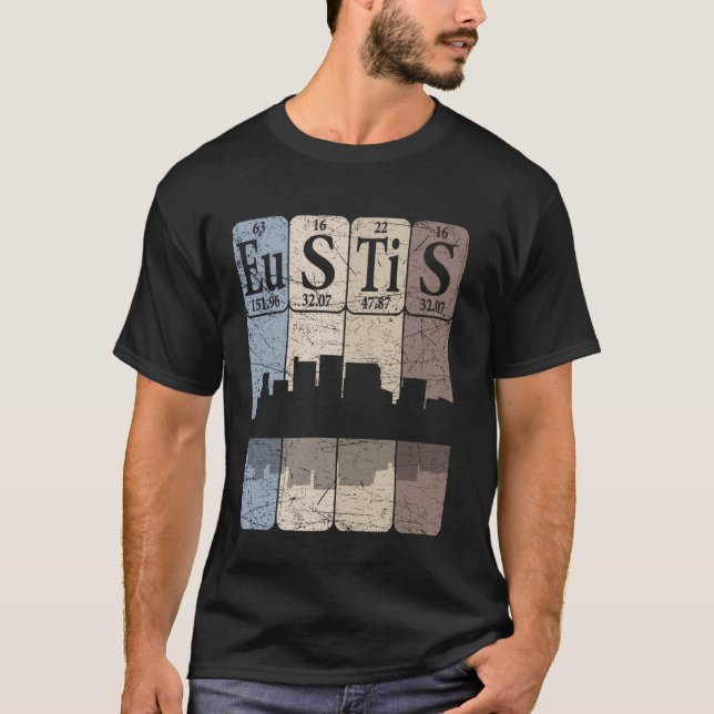 Camiseta Elementos da Tabela Periódica de Eustis Eustis Fló (Frente)
