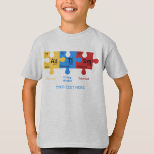 Camiseta Elementos da Tabela Periódica do Autismo