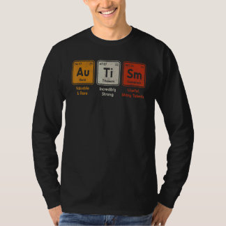 Camiseta Elementos da Tabela Periódica Ortografia Autista B