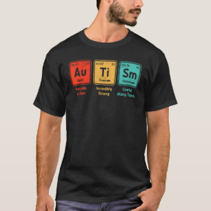 Camiseta Elementos da Tabela Periódica Ortografia Autista B