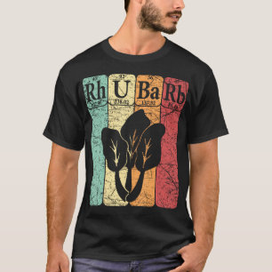 Camiseta Elementos da Tabela Periódica Ruibarbo Vegetal Ret
