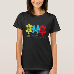 Camiseta Elementos de Consciência Autista Mês Mesa Periódic