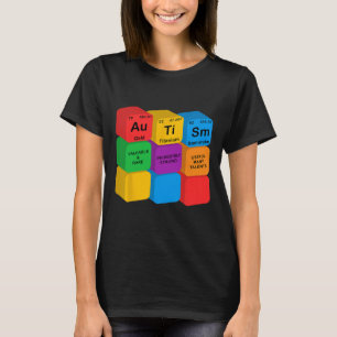 Camiseta Elementos de consciência curiosos Autismo Mesa per