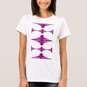 Camiseta Elementos de deco de arte em rosa profundo