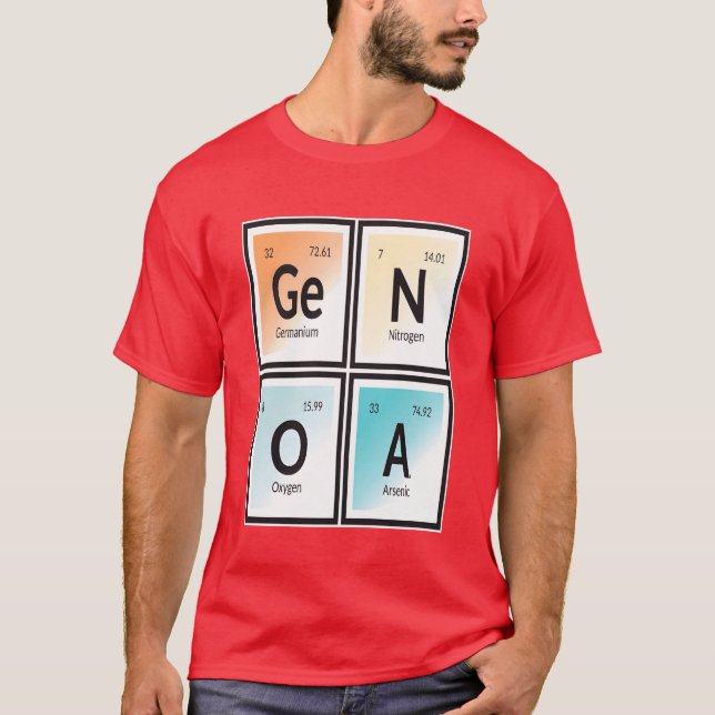 Camiseta Elementos de Genoa City engraçados (Frente)