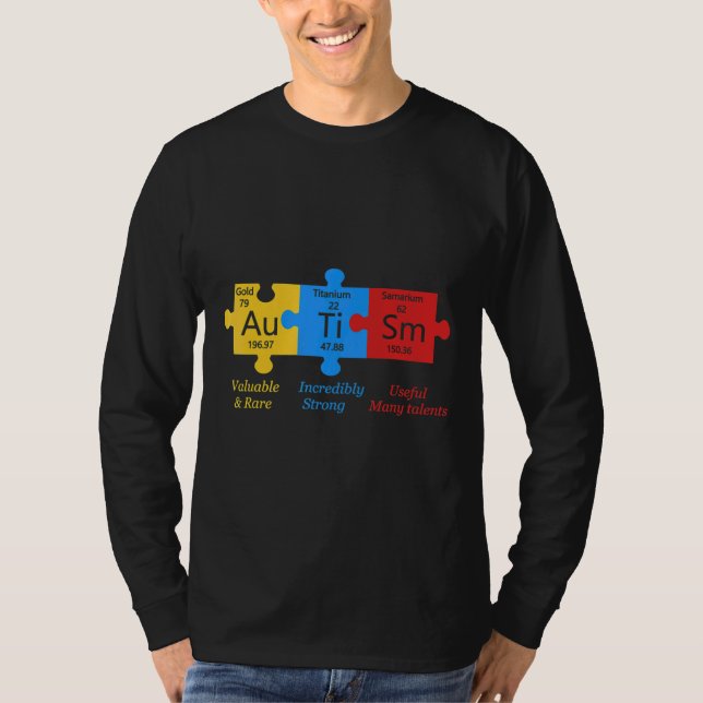 Camiseta Elementos de Mesa Periódicos de Quebra-cabeça de C (Frente)