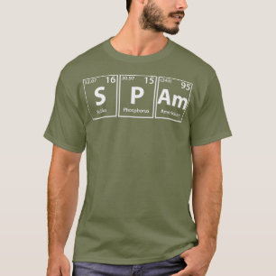 Camiseta Elementos de Mesa Periódicos SPAm do Spam