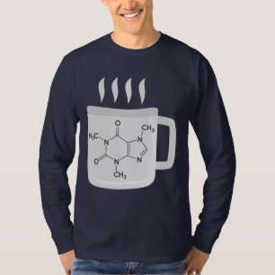 Camiseta Elementos de Química da Molécula da Cafeína
