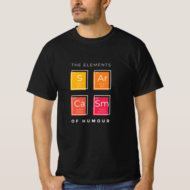 Camiseta Elementos de sarcasmo (Frente)