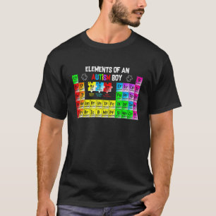 Camiseta Elementos De Um Menino Autista Quebra-Cabeça De Co