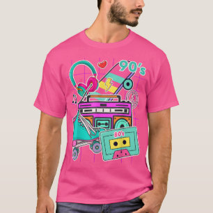 Camiseta Elementos do partido Retro anos 80 90 - Pop de art