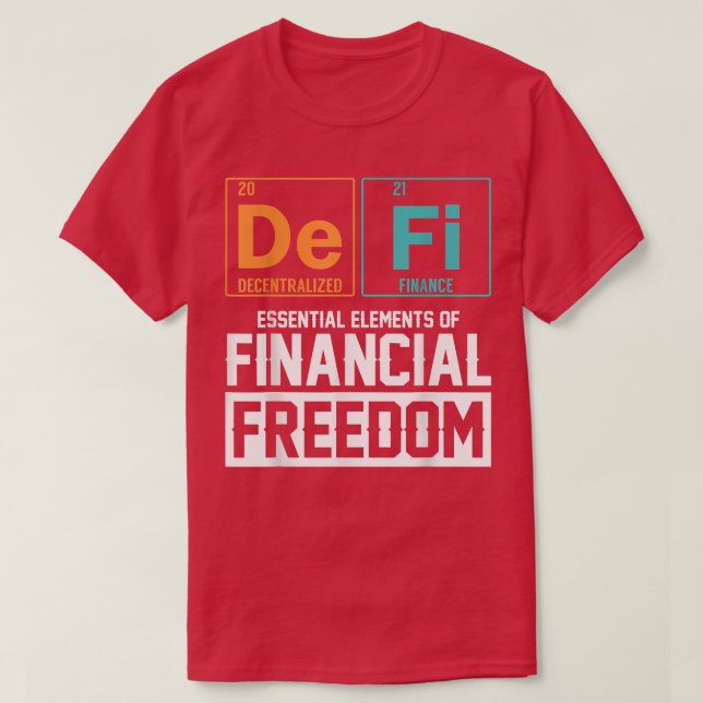 Camiseta Elementos Financeiros Descentralizados (Frente do Design)