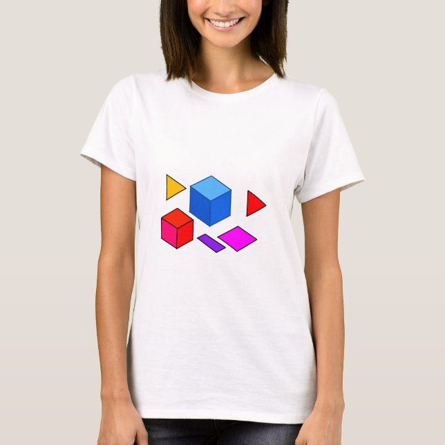Camiseta Elementos Geométricos Abstratos para Minimalista (Frente)