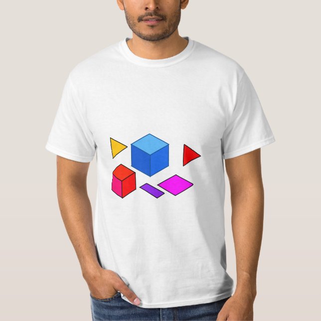 Camiseta Elementos Geométricos Abstratos para Minimalista (Frente)