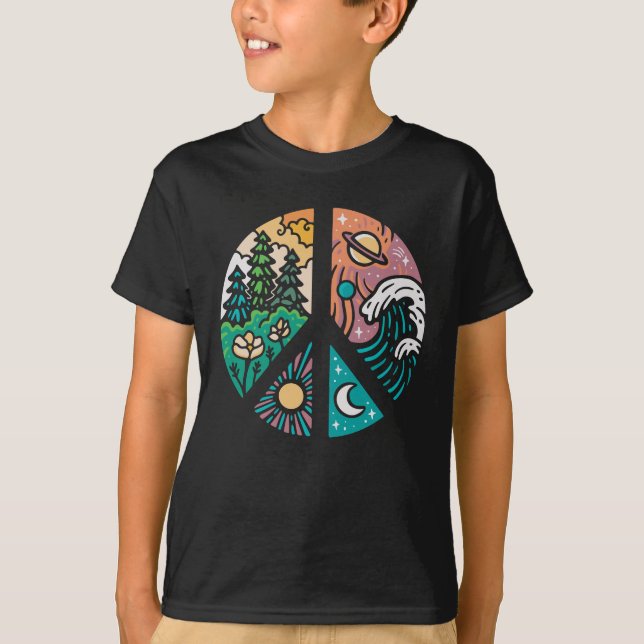 Camiseta Elementos Pacíficos: Natureza & Cosmos (Frente)