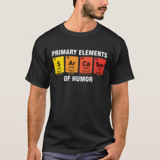 Camiseta Elementos Periódicos de Mesa Humor Sarcasmo