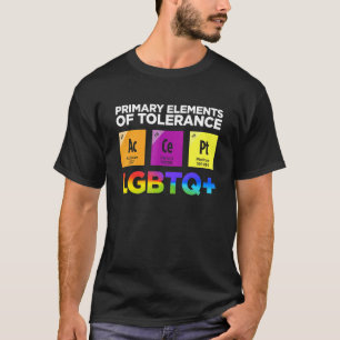 Camiseta Elementos Primários Da Tolerância Lgbtq Lesbi Biss