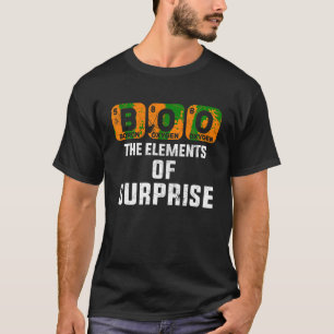 Camiseta Elementos Primários de Ciência Surpresa do Hallowe